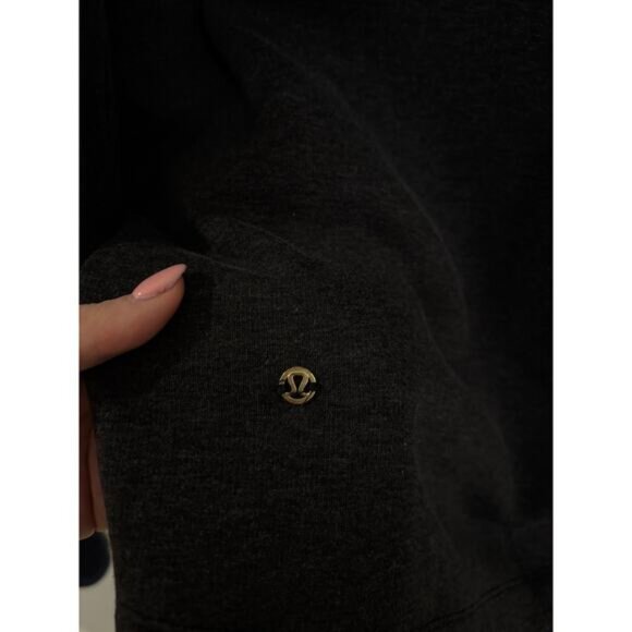 Lululemon Hoodie Women 6 Principal Dancer Heathered Black Bell Sleeve Sweatshirt - Picture 3 of 4